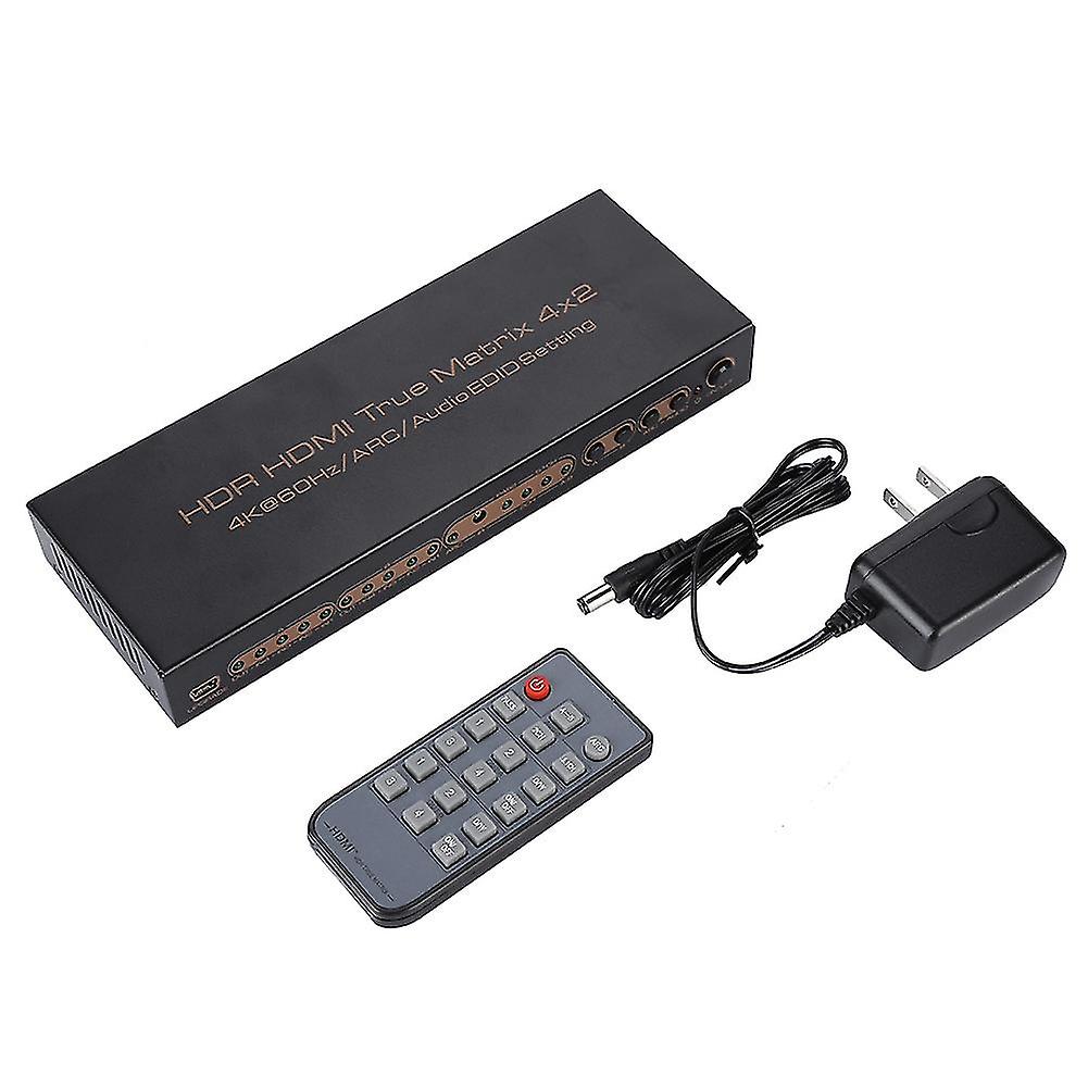 100-240V 4x2 4k 60hz Hdmi Multi-viewer Screen Seamless Switcher (us Plug)