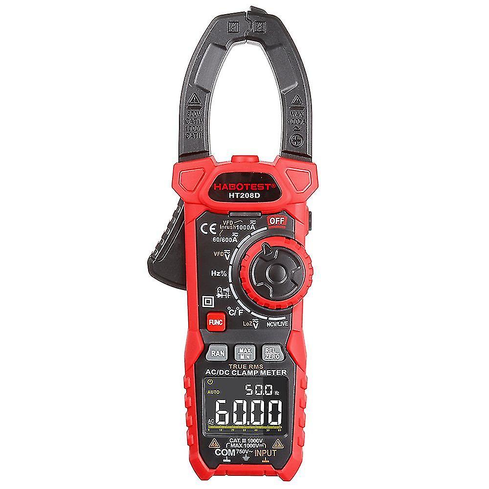 Ht208d Clamp Meter Digital Multimeter Professional Current Voltage Diode Resistance Continuity Tes