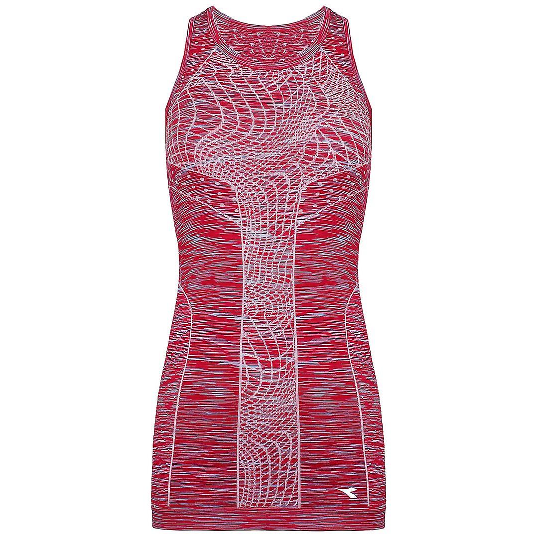 Diadora Round Neck Sleeveless Pink Womens Seamless Tank Top 102 17411 01 C6526