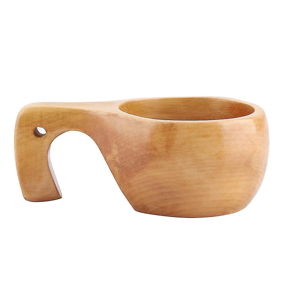Wooden Tea Coffee Mug Portable Natural Wood Cup with Handle (#3)