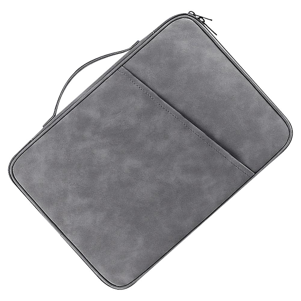 Portable Solid-Color Tablet Bag with Handle Shock-absorbing Large Capacity Bag for Work Business Trip