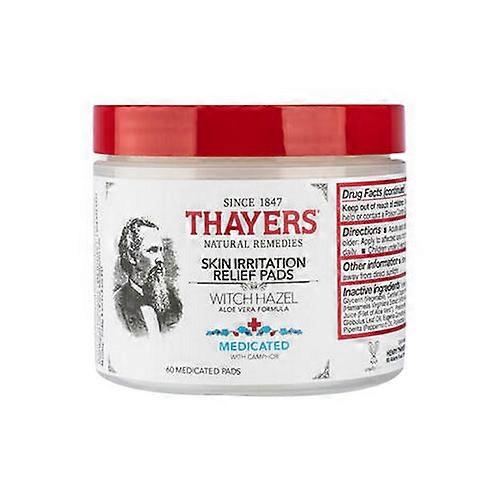 Thayers Witch Hazel Pads, Medicated 60 Pads (Pack of 1)