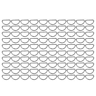 100 pz D Anelli Collare per Cani Anelli a D in Metallo per Cane Cinghie Pettorali Accessori Valigie Per Animali Domestici ArgentoSilver