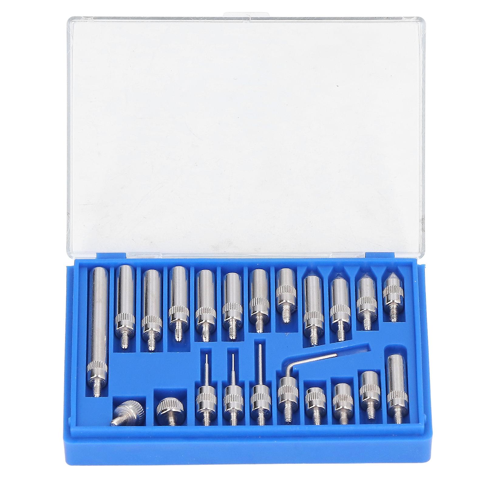 Ouitble Indicator Point Set 22Pcs Dial Indicator Points Carbide Probe Test End Tips Set, Threaded Point Tips with Storage Box, UNF 4-48 Thread,