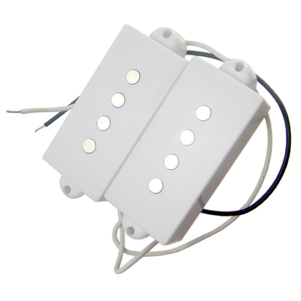 Basse électrique Open Humbucker Micros Manche Chevalet pour 4 Cordes PB Basse Blanc