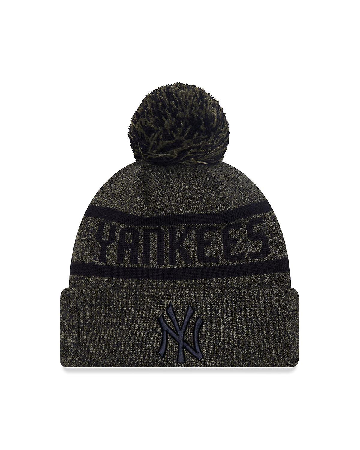 New Era Mens Knitted Jake Bobble Cuff Beanie ~ New York Yankees