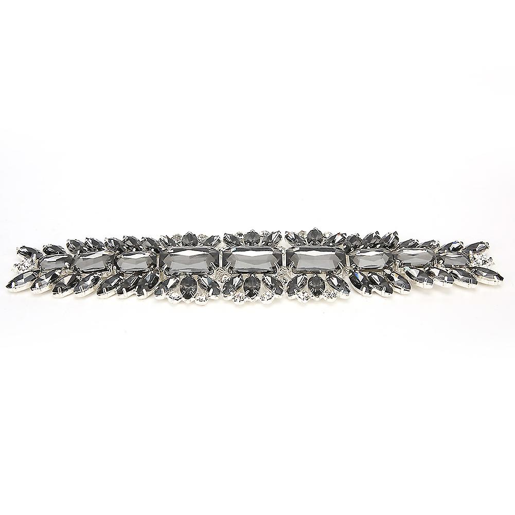 Crystal Rhinestone Chain Trim, Decorative Ribbon, Transparent Gray