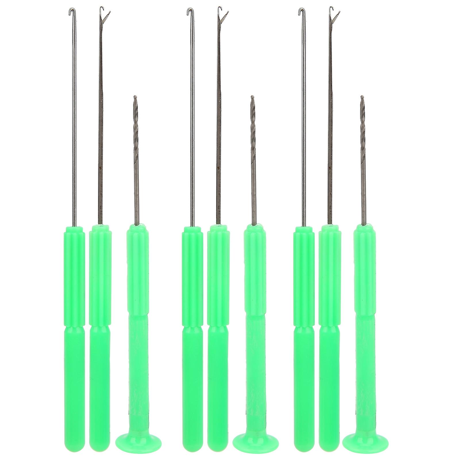 3 Set Carp Fishing Rigging Bait Needle Tool Harpoon NeedleLatch NeedleDrill Kit