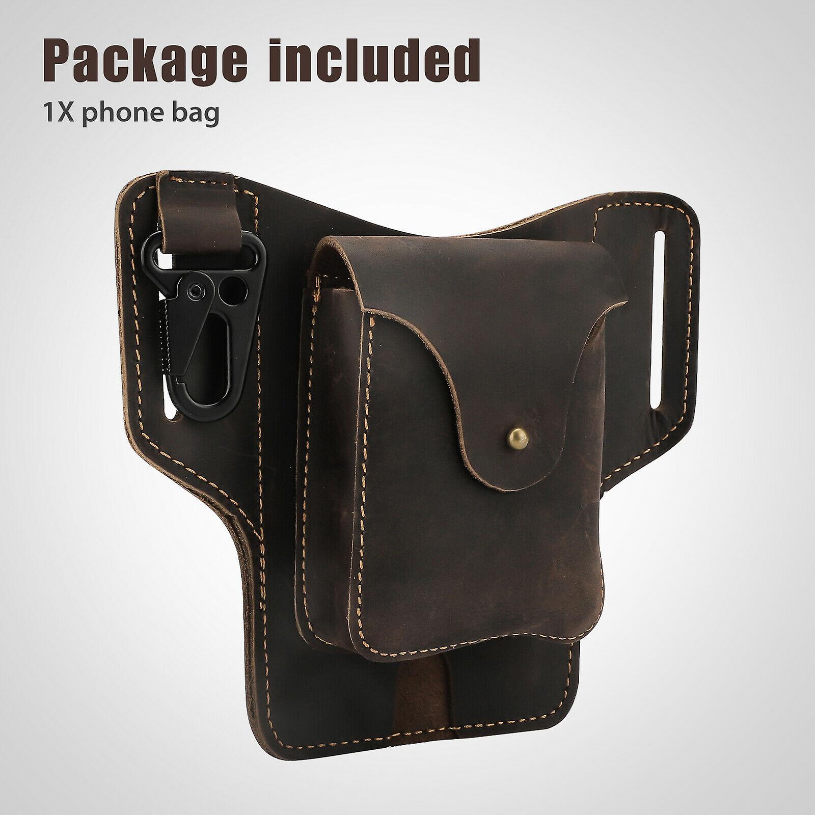 Men Leather Phone Belt Bag Waist Pack Holster Portable Pouch Retro Wallet Case