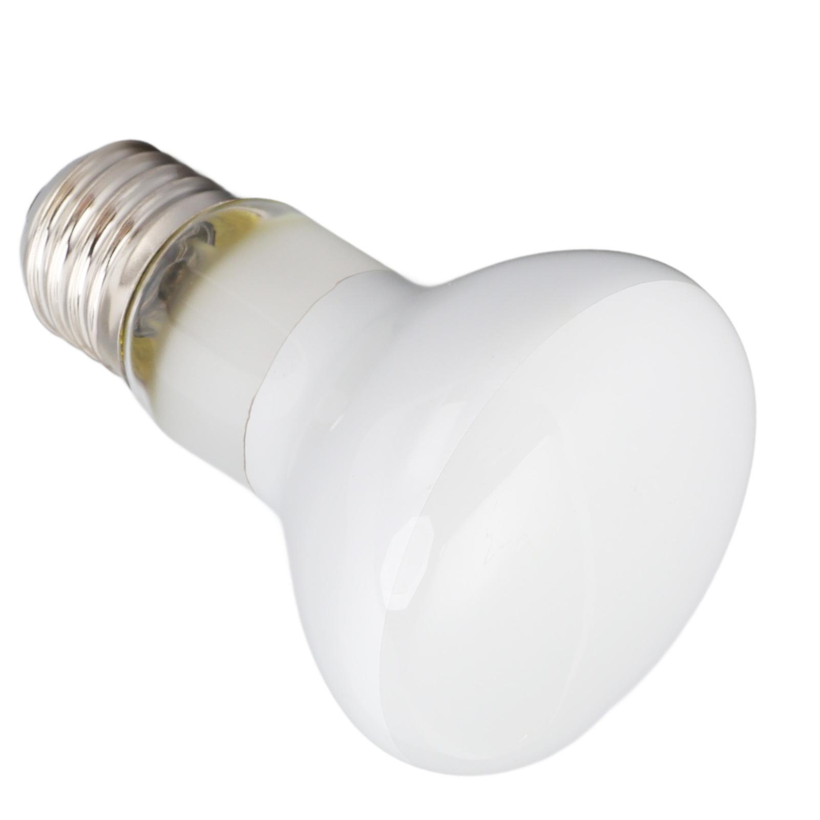 E27 UVA Reptile Heat Lamp Bulb for Reptile Amphibian Bearded Dragons Turtles Ball Pythons 220‑240V White 25W