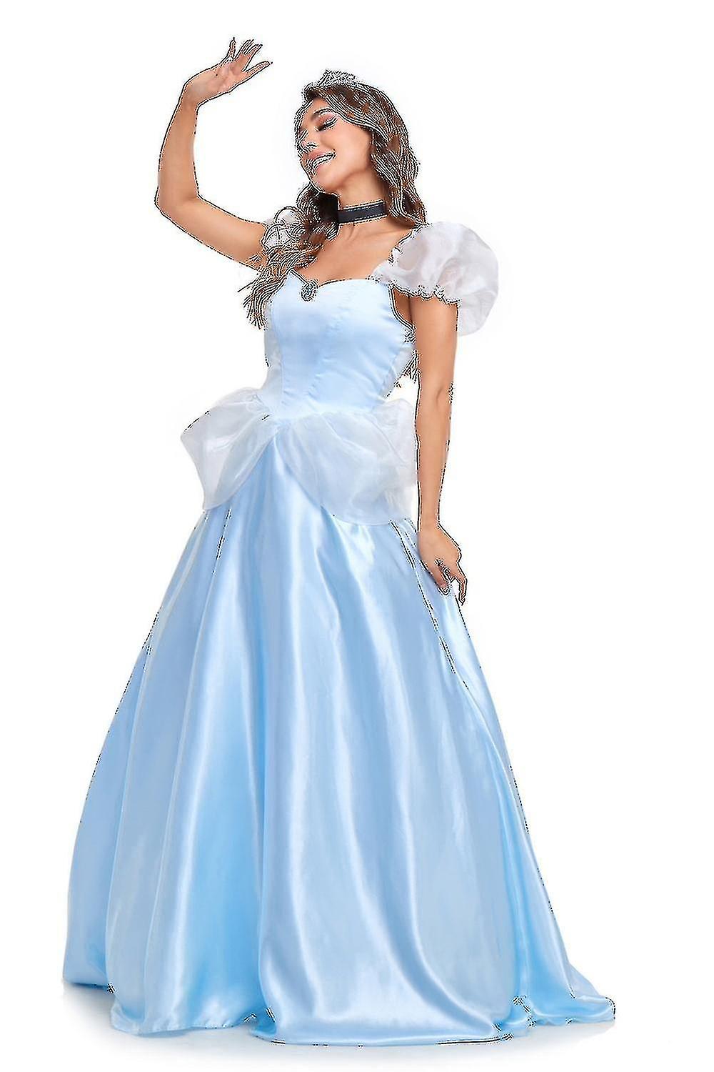 thumbnail image 5 of FeiKong Nuevo disfraz de princesa Cenicienta para adultos de Halloween, disfraz de discoteca Dsstage, disfraz de actuación, 5 of 5