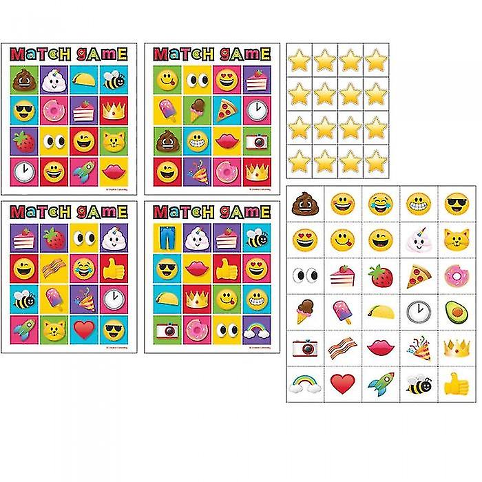 Creative Party Emoji Bingo Cards Set (10-pack)