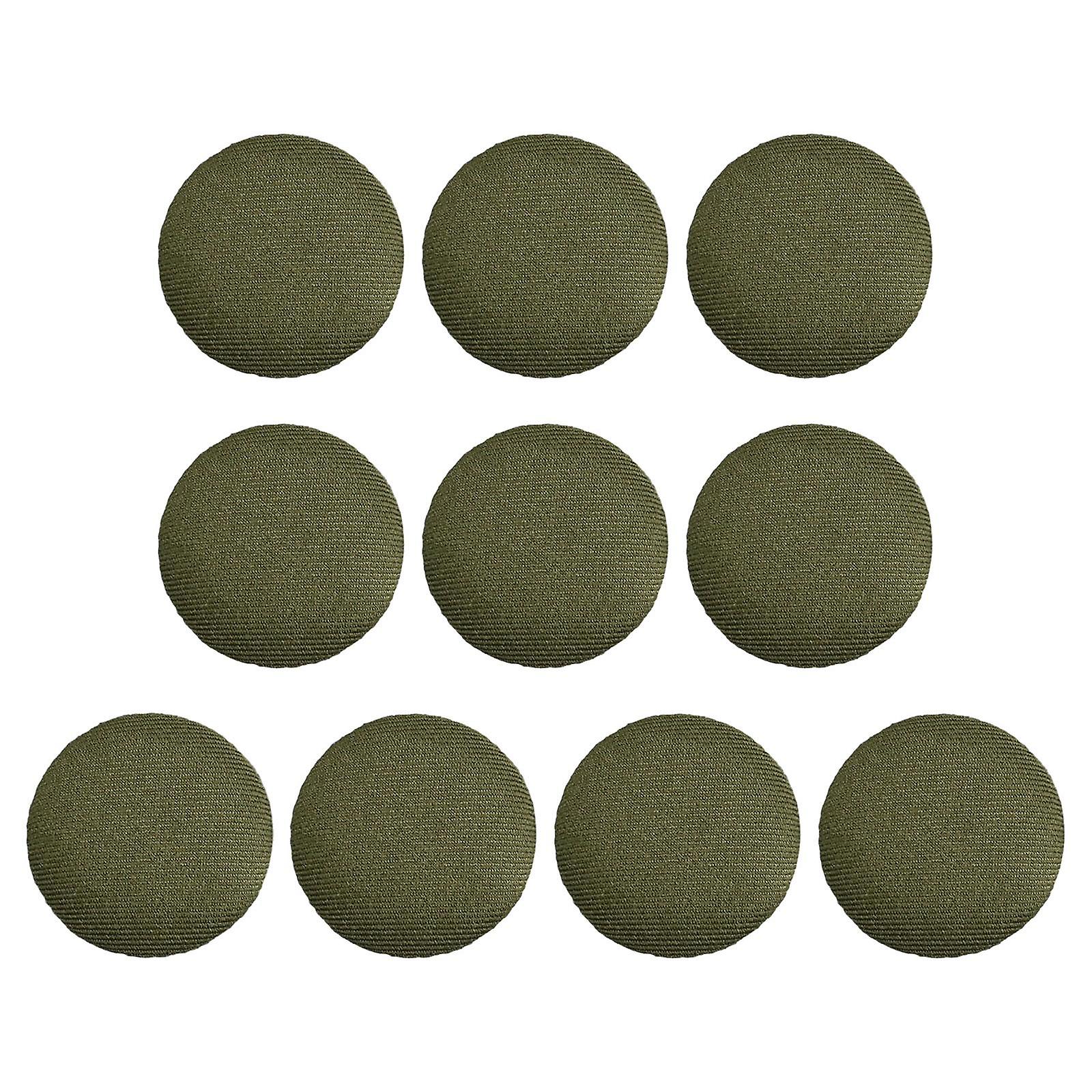 10x Fabric Cloth Covered Buttons Shank Buttons DIY 20mm Flatback Buttons Sewing Buttons for Formal Dress Shirts suits Blouses