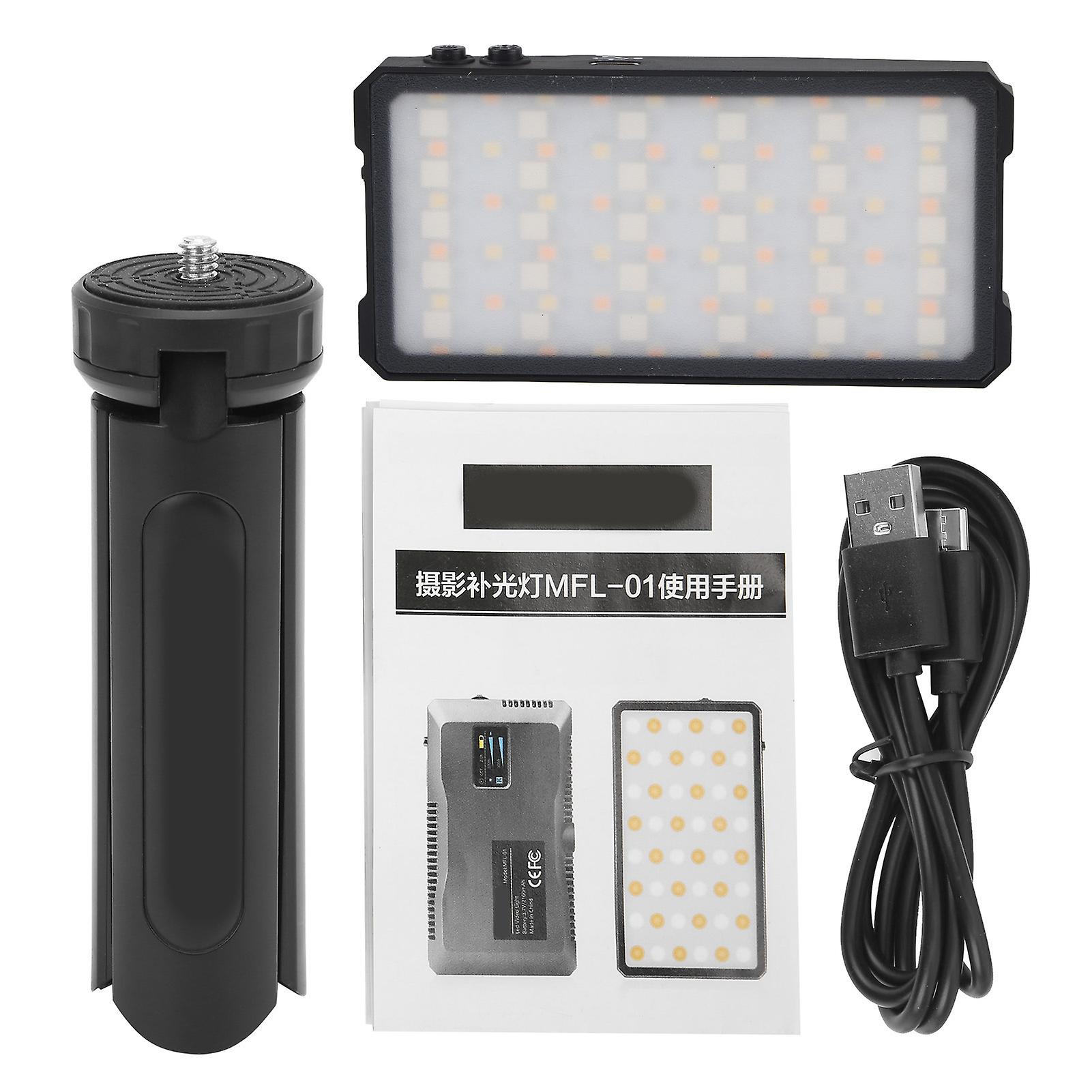 Manbily Portable LED Light 3000K‑6500K CRI 95+ for DSLR Camera Light with Desktop Tripod