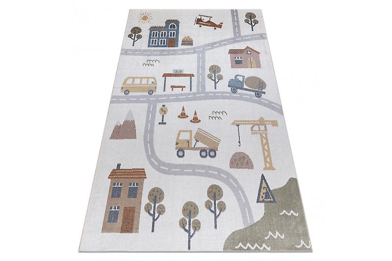 Carpet BONO 9207 Streets, city, construction site cream / light grey