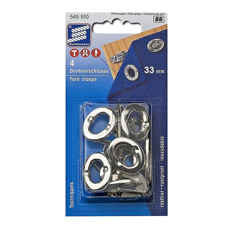 Drehschnallen. 33 mm. 4 Stück in Blistern