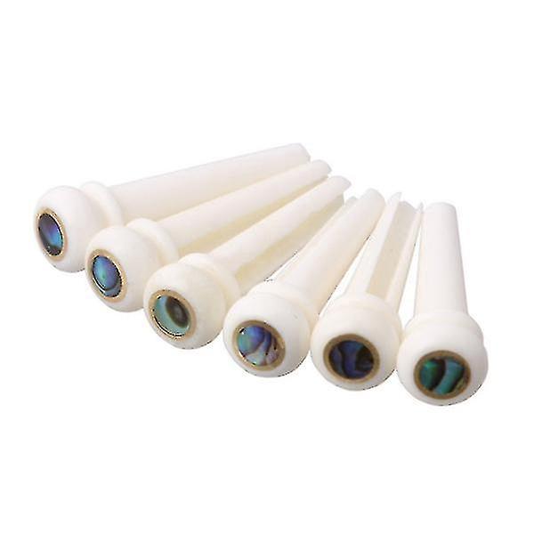 New 6pcs  String Guitar Bridge Saddle Nut Acoustic Bridge Stud Acoustic Tools