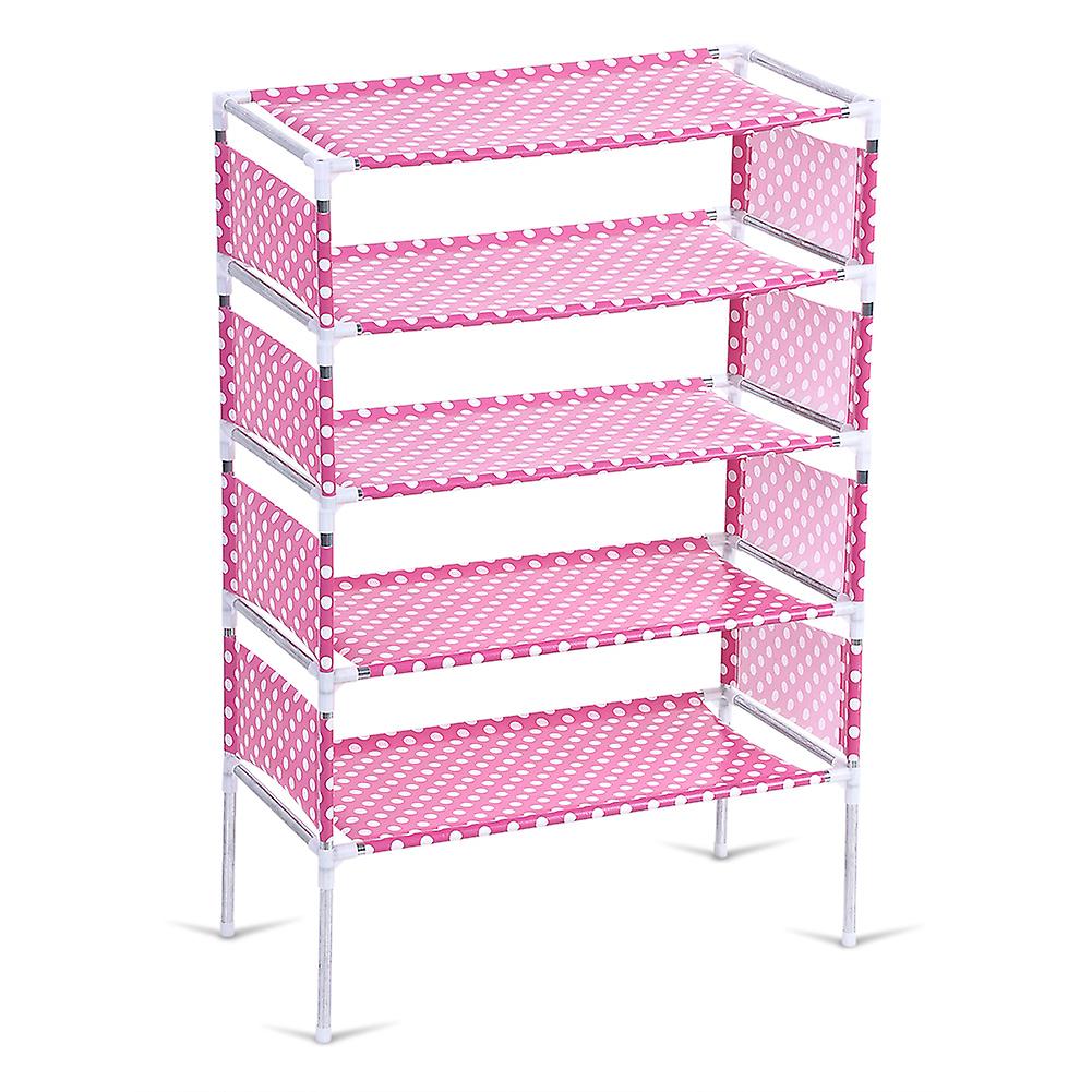 3\/4\/5\/6 Tiers Easy Assembly Shoe Rack Shoes Storage Shelf Cabinet Space Saving Organizer 5 Tier