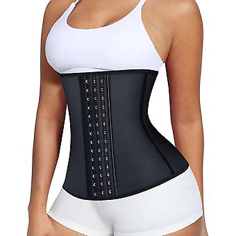Waist Trainer for Women Latex Waist Cincher Corset Black