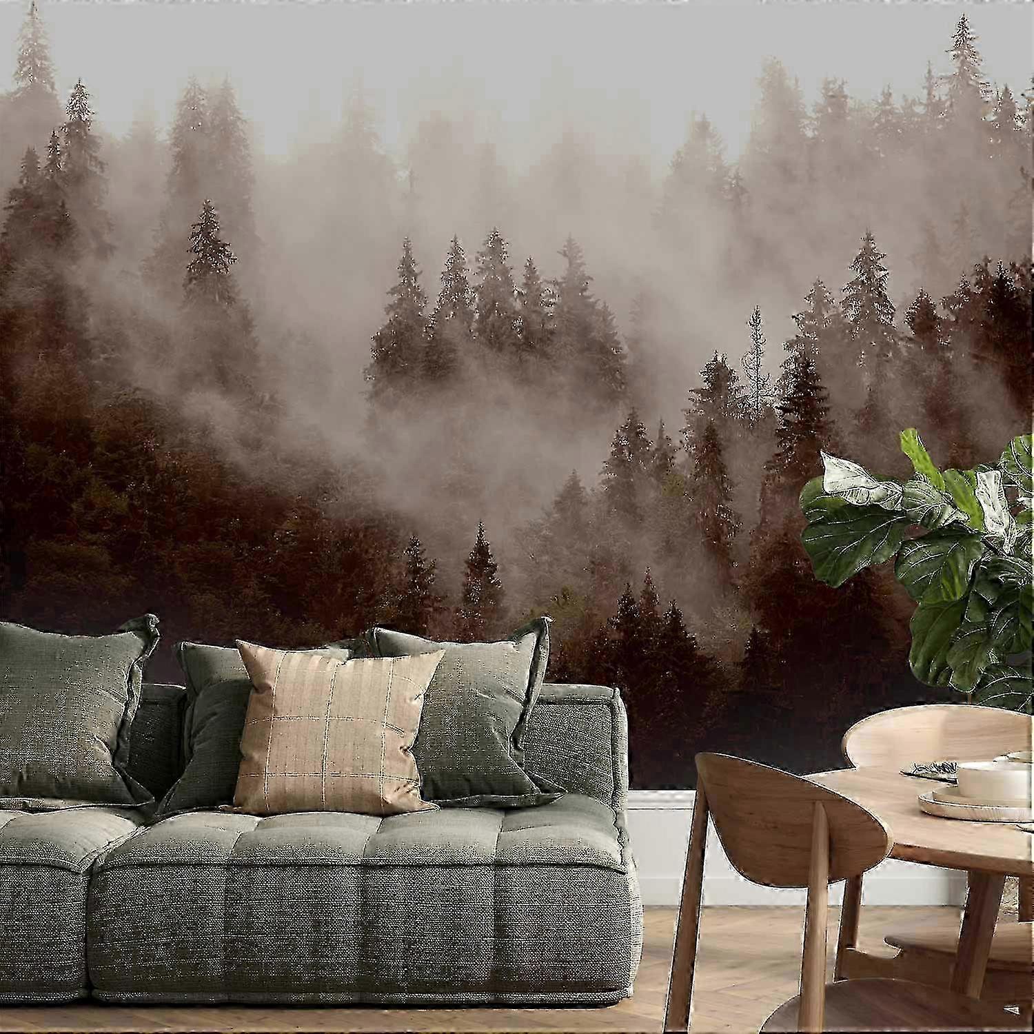 Wall Mural - Mountain Forest (Sepia)