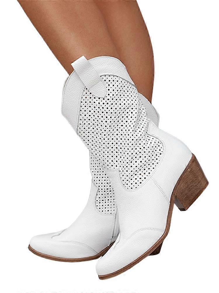 Medium Heel Burnt Suede Low Cut Women's Boots Trendy