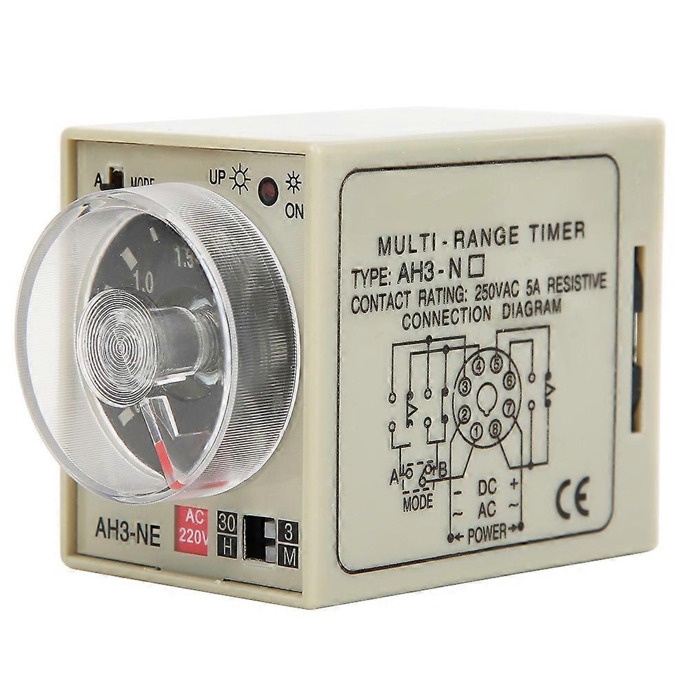 On Delay Time Relay Mini Multi Time Period Adjustable a B Double Mode AH3 NE AC220V