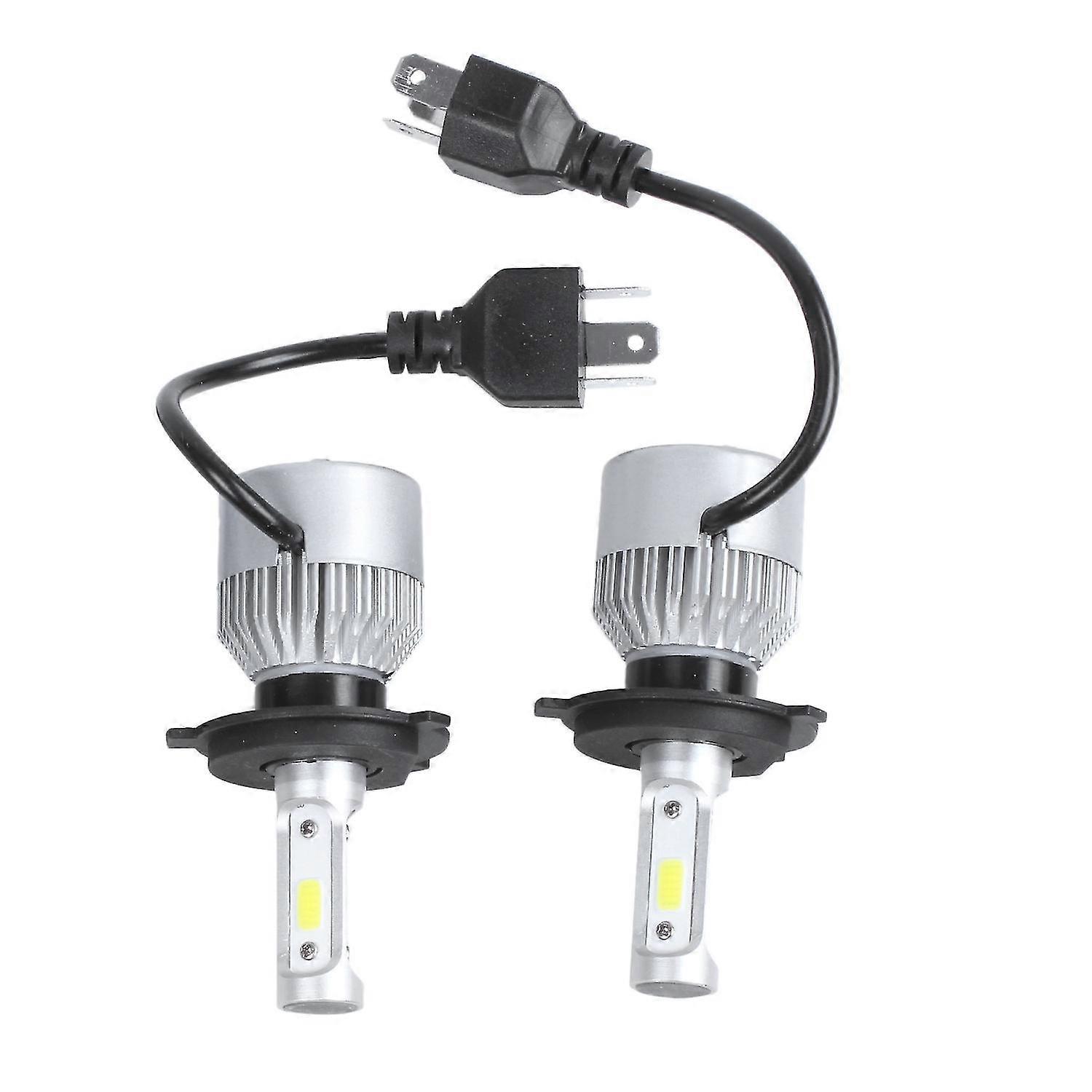 2 x S2 H4 72W 8000LM LED-Scheinwerfer Auto Hi/Lo Strahl Auto Birnen 6000K Weiß