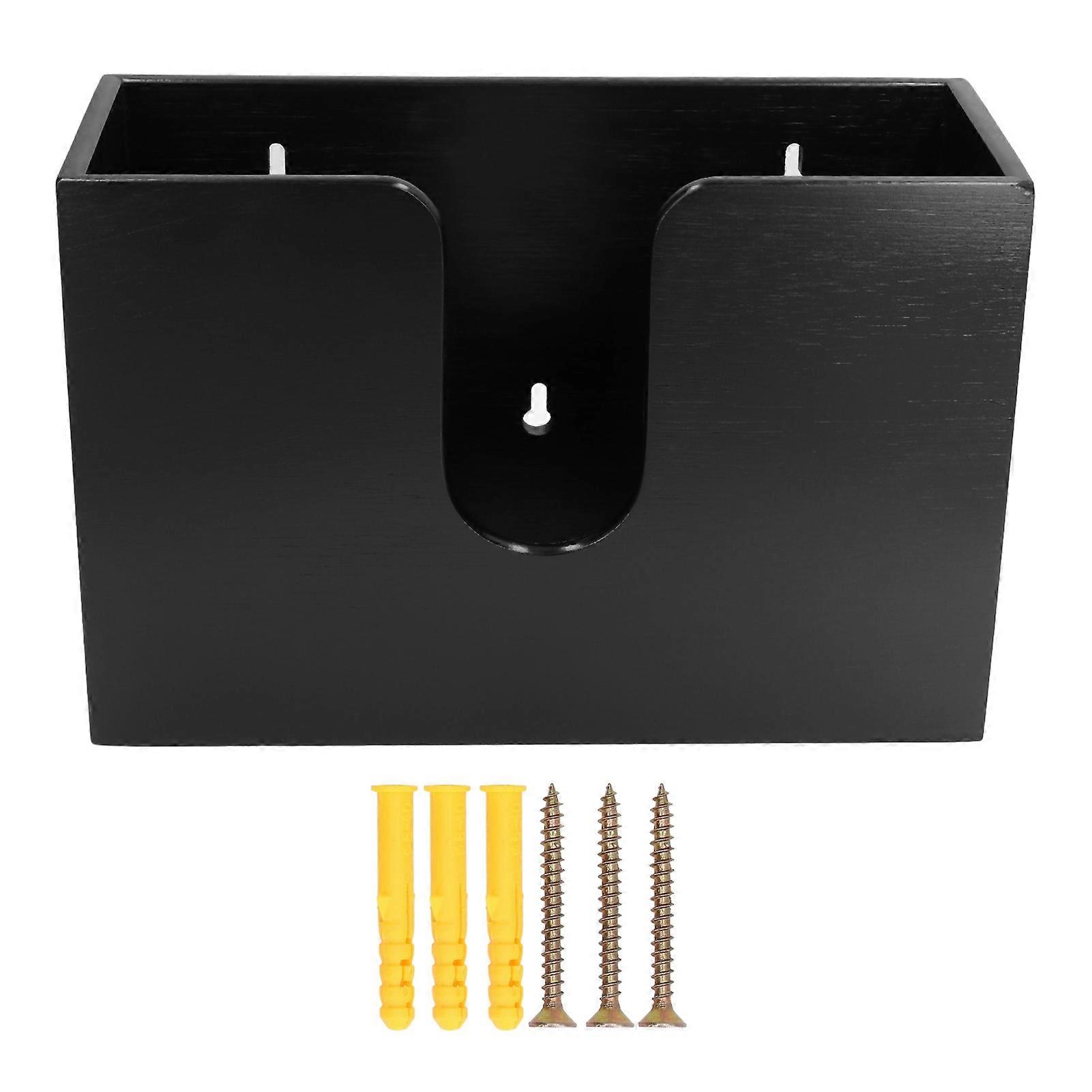 Bamboo Paper Towel Dispenser, Wall Mounted Multi Folded Towel Storage Box for Bathroom