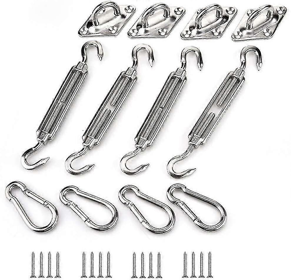 Fixed Sunshade Kit, Stainless Steel Shading Sail Fixed Kit Is Suitable For Triangle And Square, Rectangular, Shading Sailing Fixed Accessories M6