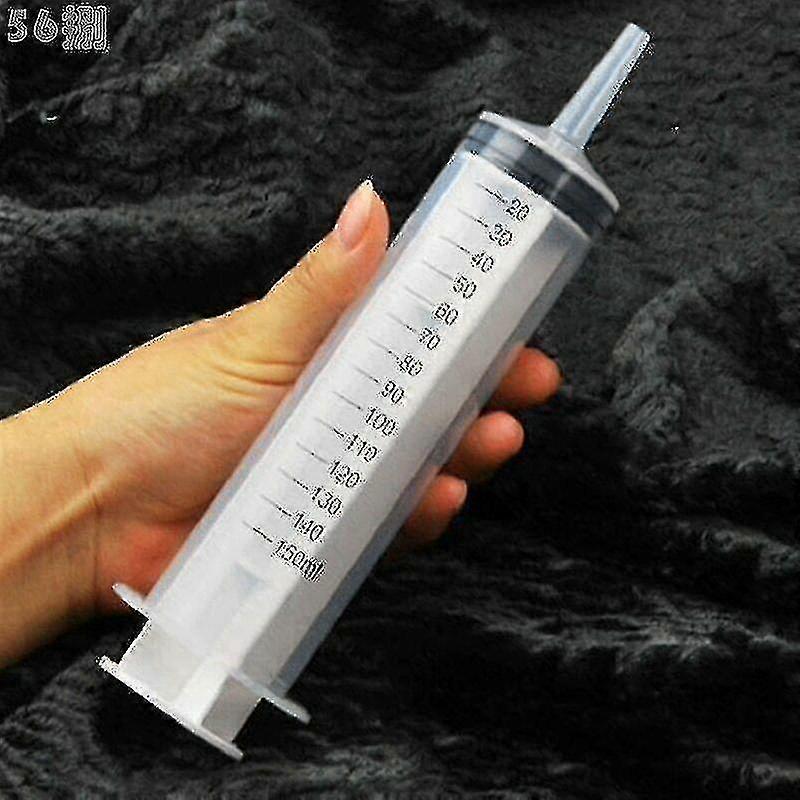 100-200ml Reusable Big Large Plastic Hydroponics Nutrient Measuring Syringe-9