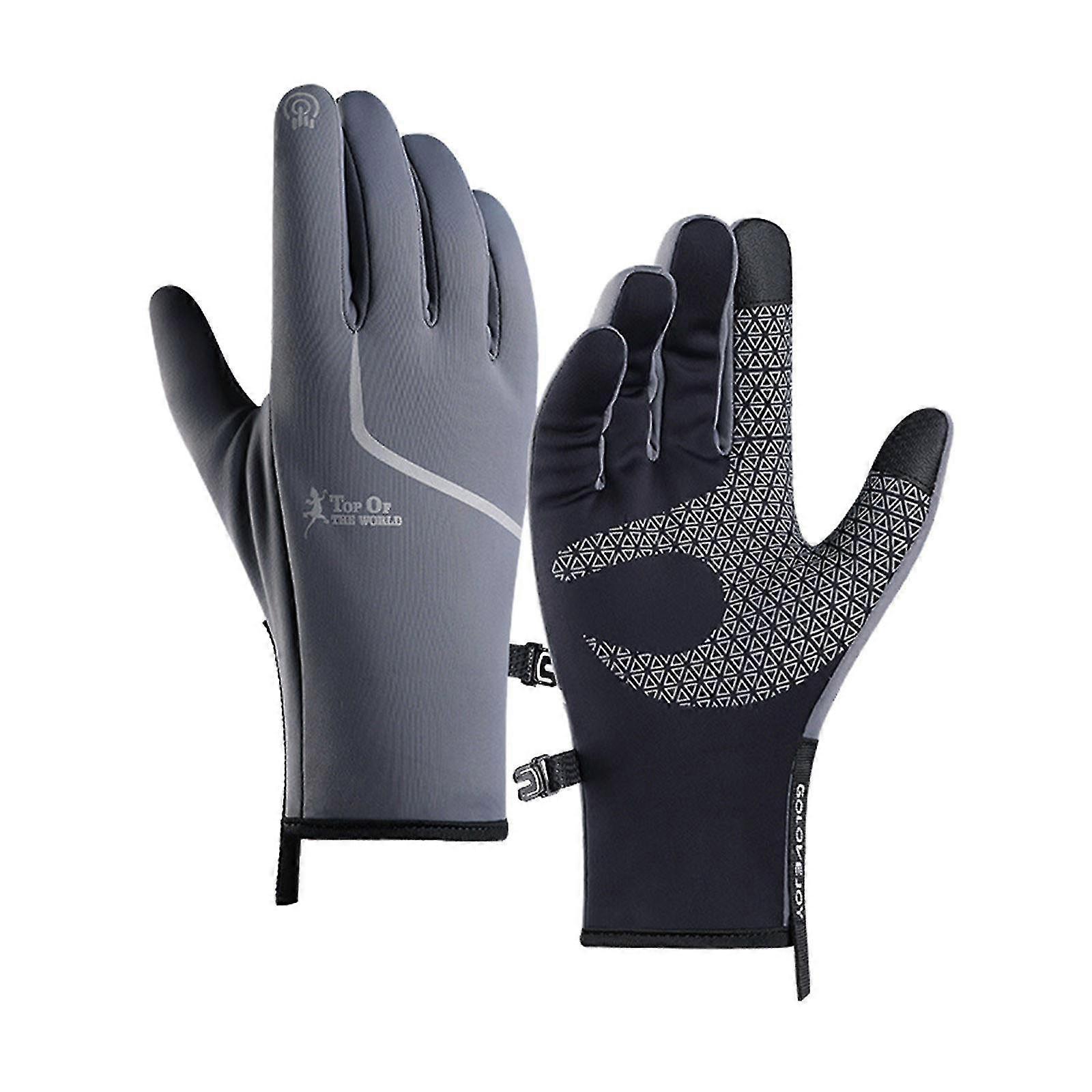 Climbing Gloves Unisex Outdoor Waterproof Windbreak Gloves Winter Screen Plus Velvet A15