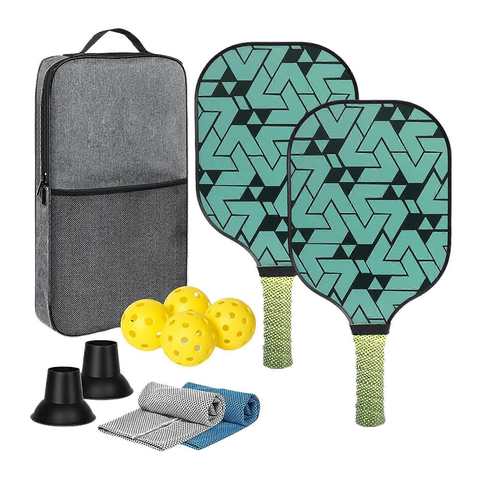 مضرب مجداف Pickleball خفيف الوزن للمبتدئين في الأماكن المغلقة مع منتقي الكرة