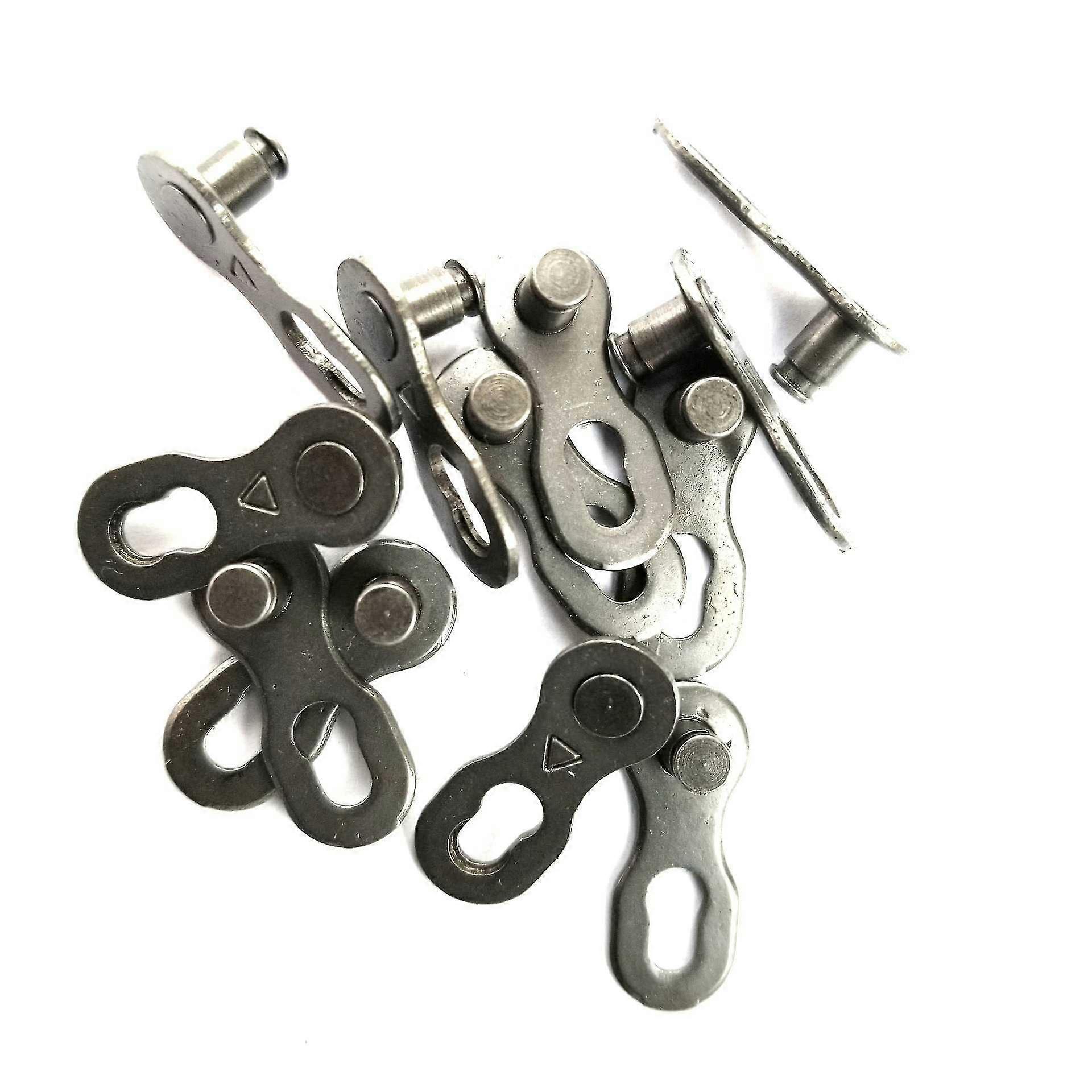 8 Pairs Lack Link For Bike 10 Speed Chain, Silver, Reusable