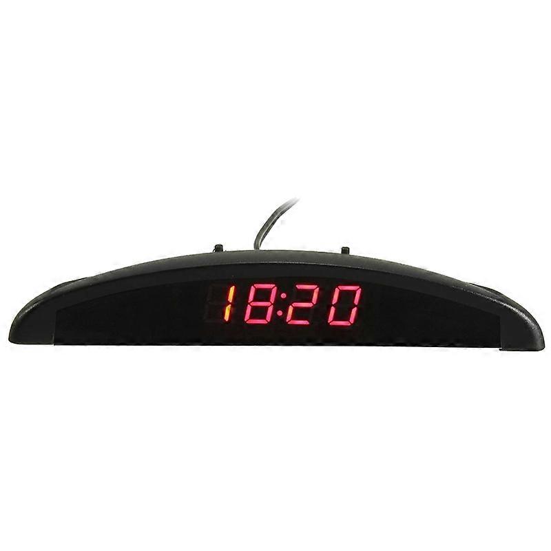 3 In1 Car 12V Digital LED Voltmeter Voltage Temperature Clock Thermometer Car