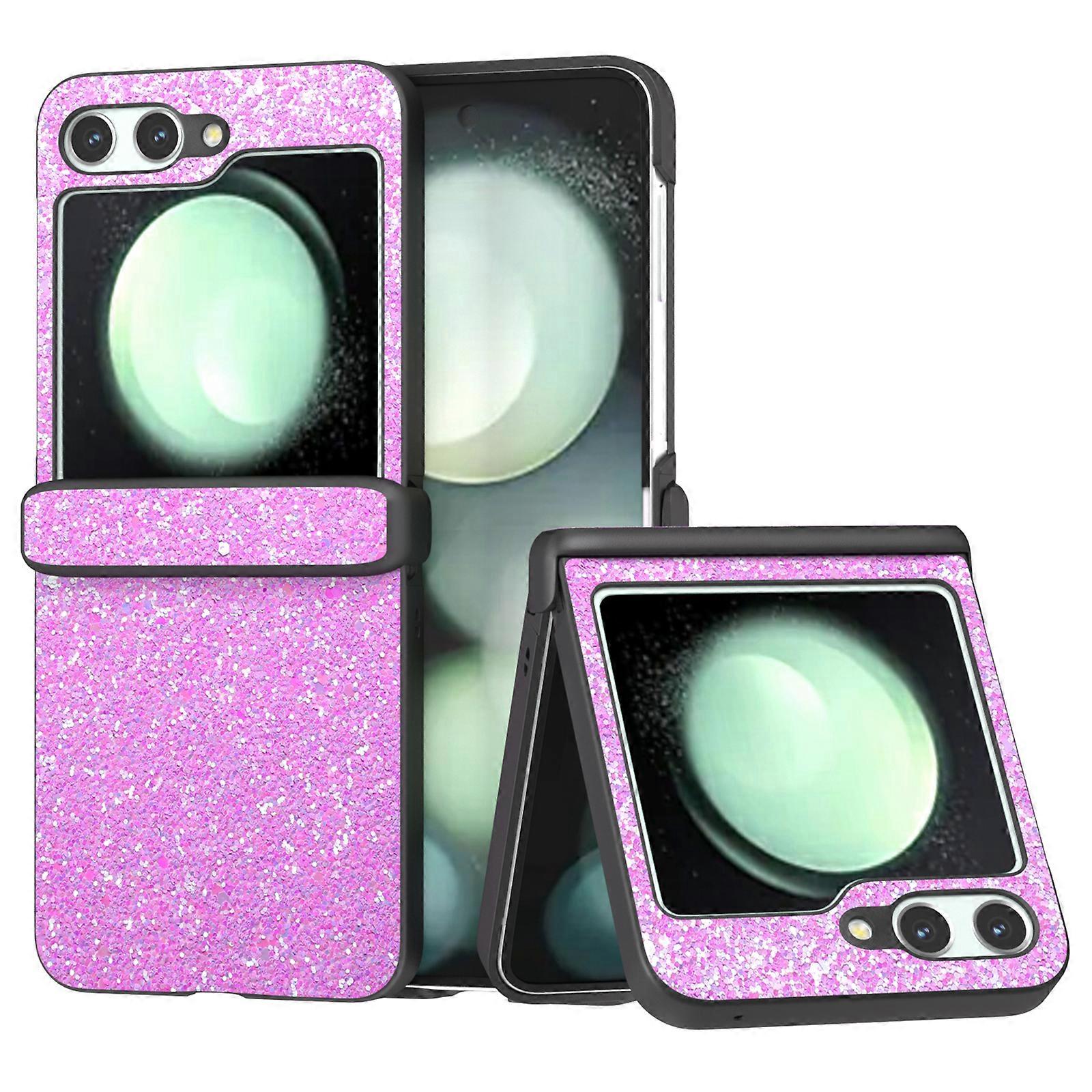 For Samsung Galaxy Z Flip7 FE 5G/ Z Flip6 5G/ Z Flip5 5G Easy Folding Phone Case PC+PU Leather Phone Shell