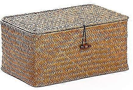 Woven Storage Baskets, Paper Rope Storage Boxes Bin Organizer Divider