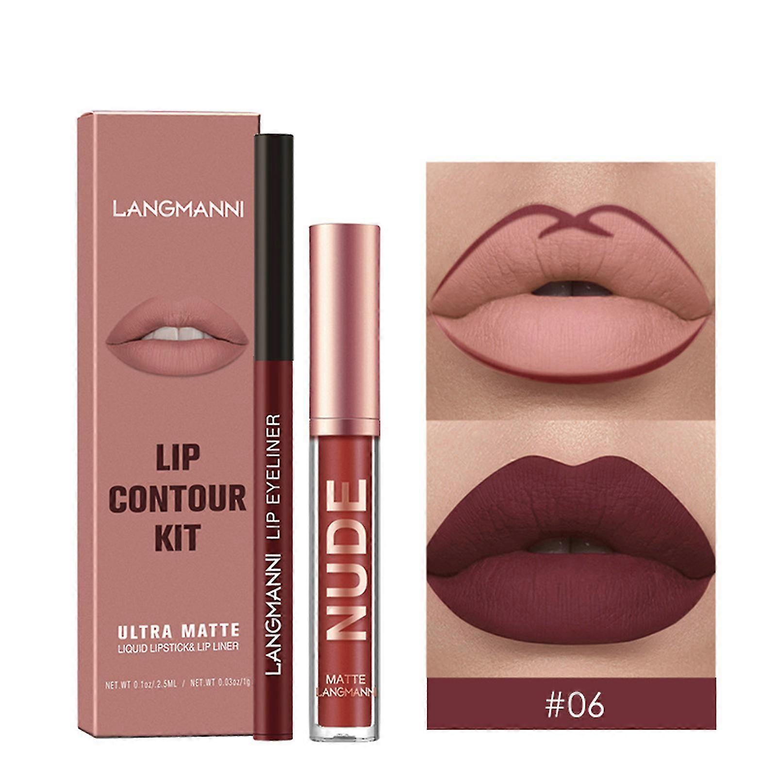 Matte Lipstick Pen Lip Gloss Set Matte Effect Highly Pigmented Creamy For Daily Lives Everyday Use