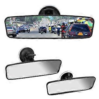 Wide angle car mirror, 360  rotation, adjustable suction cup, help inside the mirror, interior accessories