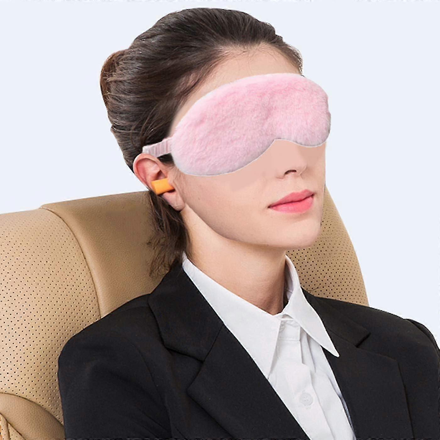 4 Pcs Plush Eye Mask Soft Fluffy Plush Eye Mask Sleep Mask Adjustable For Kids Adult Women