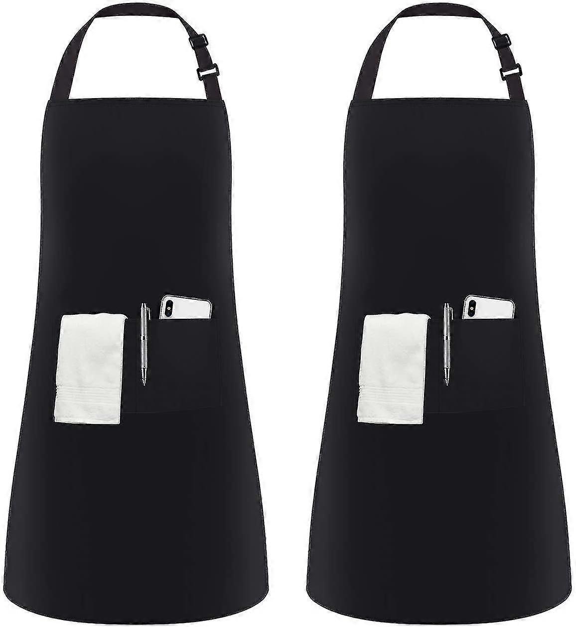 Adjustable Apron With 2 Pockets Cooking Apron Kitchen Apron 2 Pcs