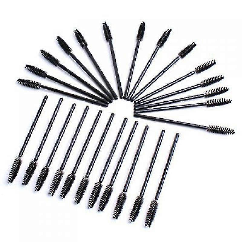 100pcs disposable makeup eyelash brushes mascara wands applicator (black)