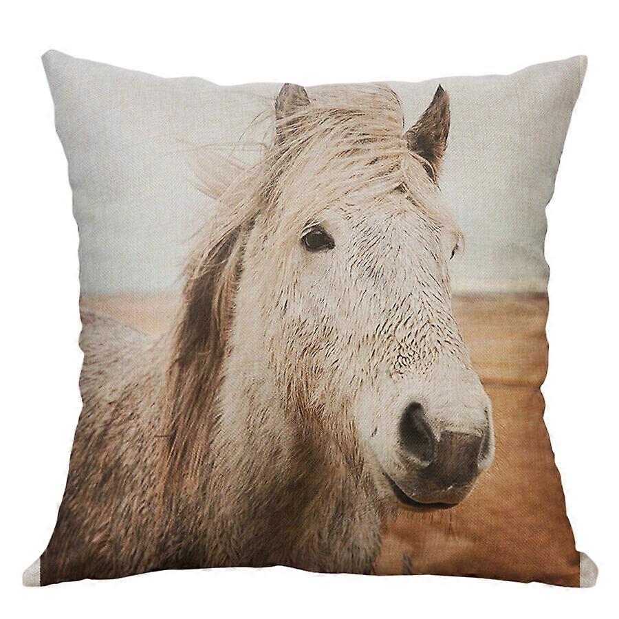 馬の印刷コットンリネンハイピローケースカバーソファウエスト家の装飾デザイン296jpjcjh