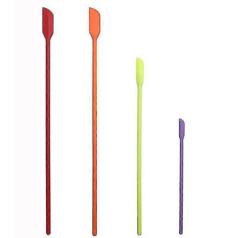 Mini Scraper 4 Pcs Colourful Multifunctional Silicone Scraper For Thin Jar Thin Bottles Cosmetic Bottles Makeup Scrapers