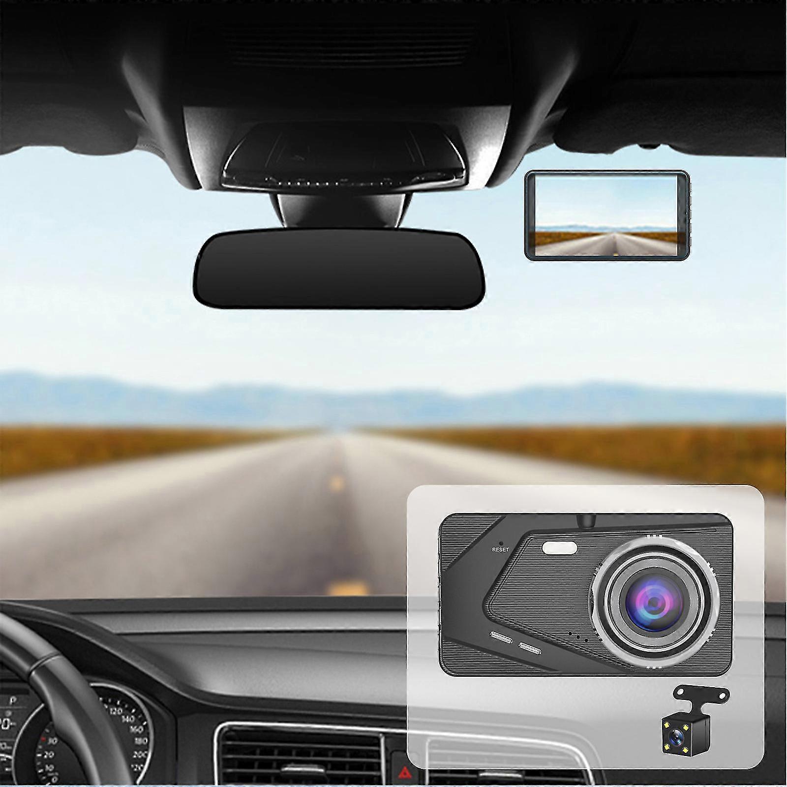 Dash Camera For Cars,night Vision Dash Cam Front And Rear,4 Inch Ips Screen,1080p Fhd Dvr Car Camera With Parking Monitor,loop Recording,motion Detect