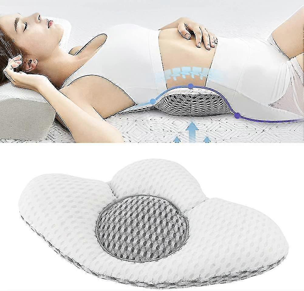 3d Lower Back Support Pillow Adjustable Height Back Cushion Waist Sciatic Lumbar