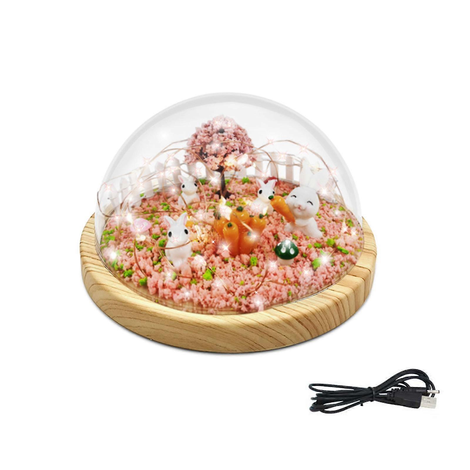 Rabbit Night Light Diy Creative Gift Desk Lamp