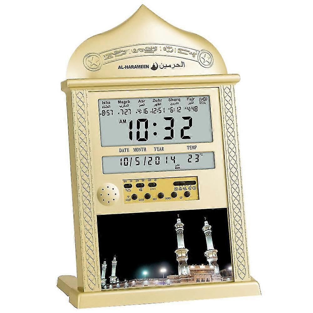Azan Clock Athan Prayer Clock Automatic Azan Wall Prayer Clock Islamic Muslim Gold