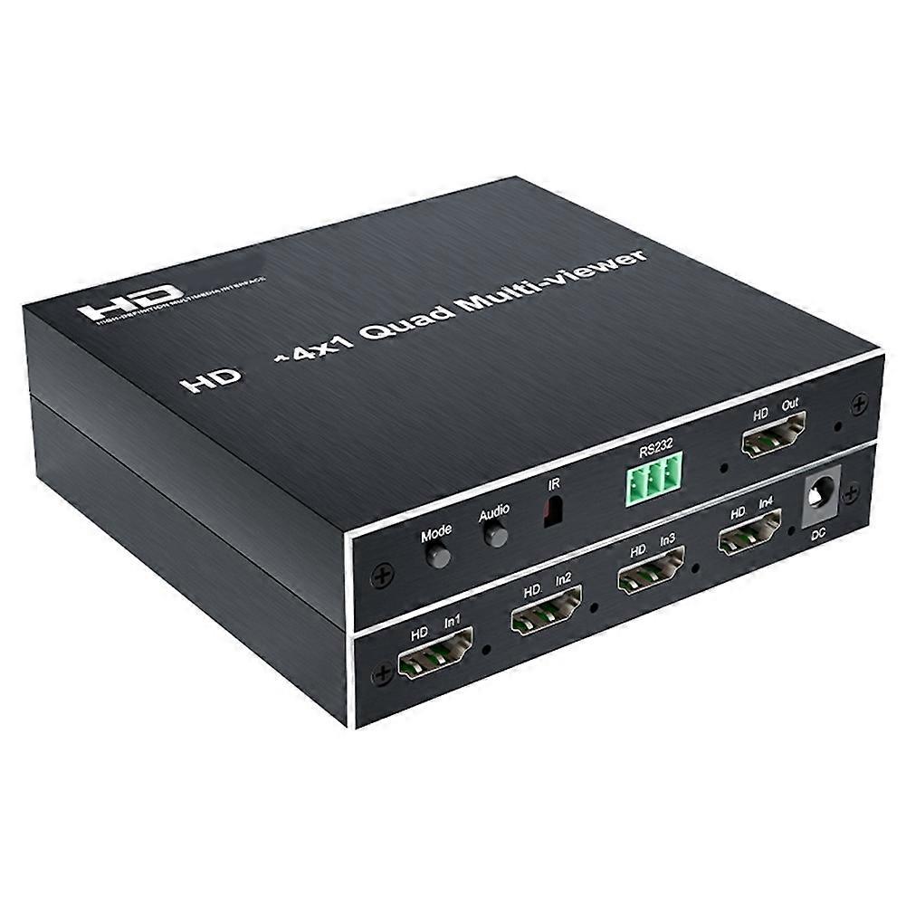 HD 1080P Switch 4 in 1 Out Video Distributor Splitter with Remote Control -Compatible Splitter for
