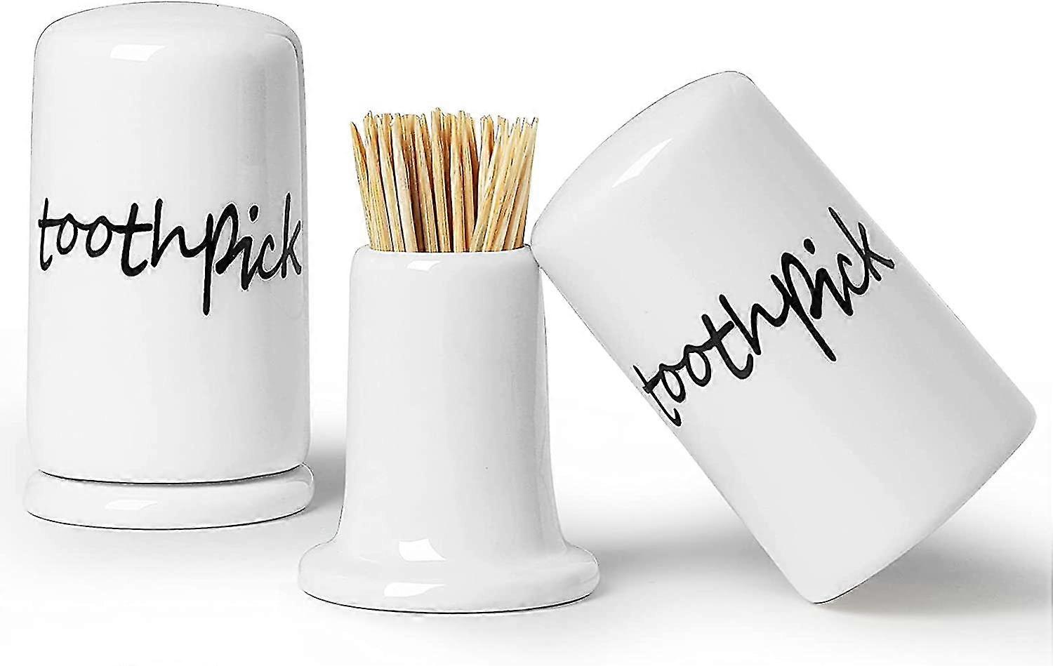 Ceramic Dispenser With Lid, Set Of 2, White