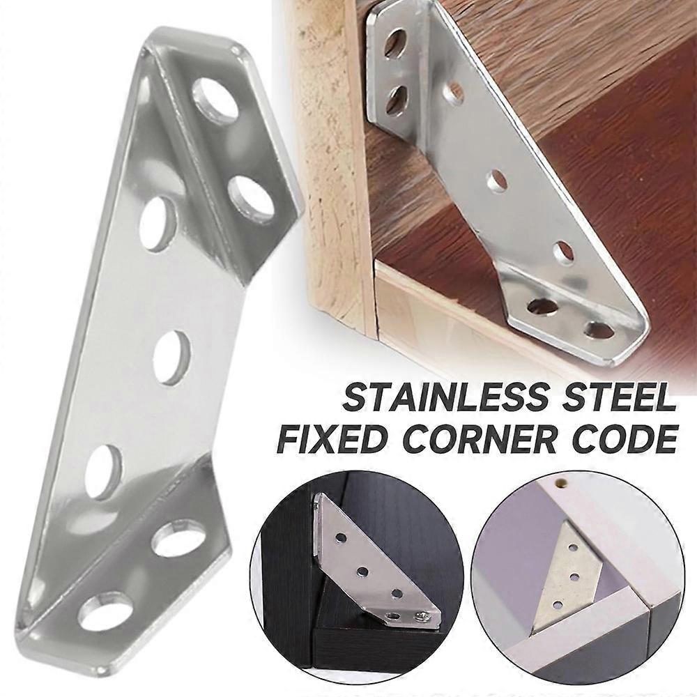 Furniture Corner Connector, Angle Fasten Connector Universal Furniture Support Frame, Stainless Steel Fixed Corner Bracket with Screws